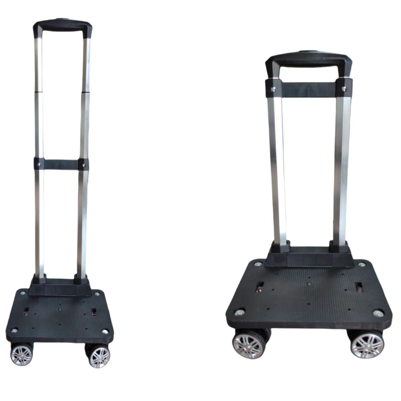 Алуминиева багажна количка с телескопична дръжка и въртящи се колела (Пролет 2023)