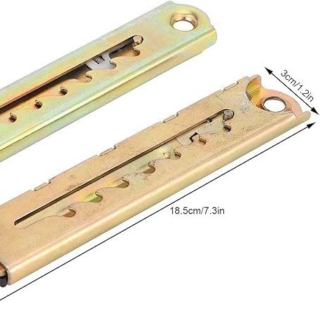 Masszázságy zsanérjaihoz állítható teleszkópos húzórúddal, 5/7/10 pozíció, galvanizált vas, bútorhardver
