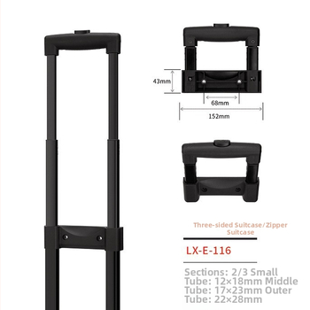 Príslušenstvo na batožinu: viacsekčná teleskopická rúčka s univerzálnymi kolieskami, materiál železo, Loncin značka, nubuk koža, jar 2025