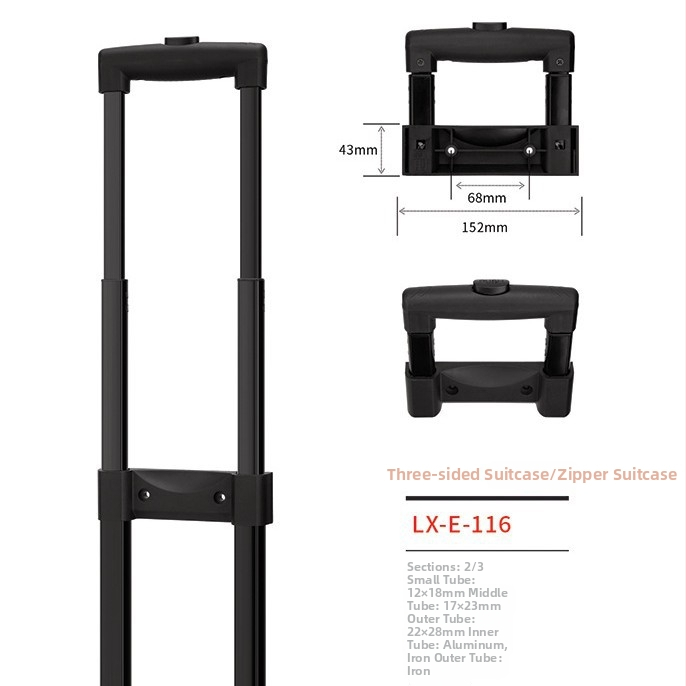 Príslušenstvo na batožinu: viacsekčná teleskopická rúčka s univerzálnymi kolieskami, materiál železo, Loncin značka, nubuk koža, jar 2025