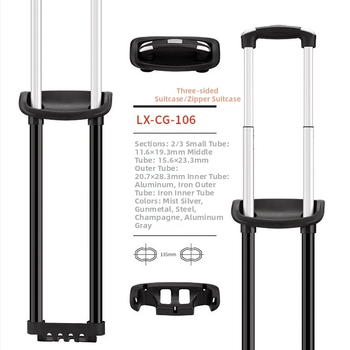 Longxin Bg-106 cestovný vozík — železná konštrukcia, nastaviteľný teleskopický rám, prispôsobiteľné vlastnosti