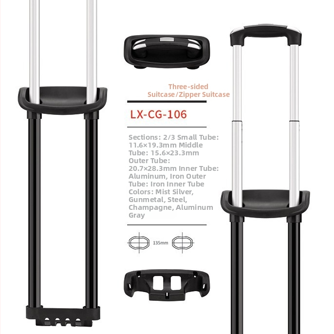 Longxin Bg-106 cestovný vozík — železná konštrukcia, nastaviteľný teleskopický rám, prispôsobiteľné vlastnosti