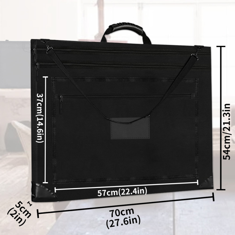 Чанта за артистично портфолио – голям капацитет за скици, 600D Oxford плат, устойчива на износване, унисекс, презрамка с въздушна подпора, за извънкласни занимания