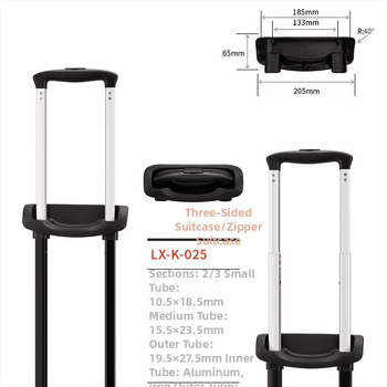 Longxin алуминиева дръжка за багаж, многоетапна телескопична, аксесоари за колела на багаж