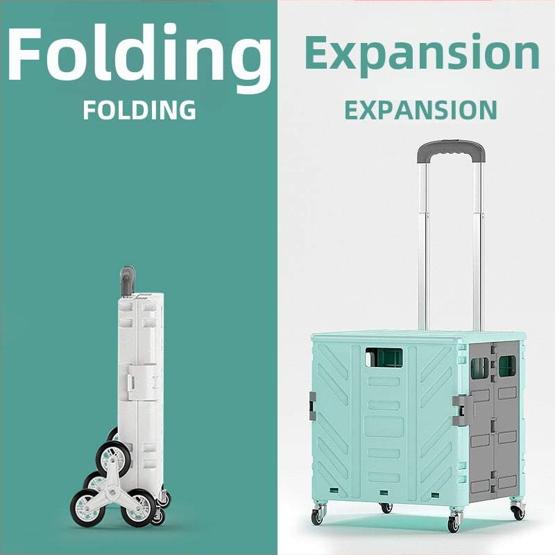 Сгъваема преносима четириколесна пазарска количка, алуминиева сплав, товароподемност 60 кг, тегло 3,2 кг, произведено в Zhejiang