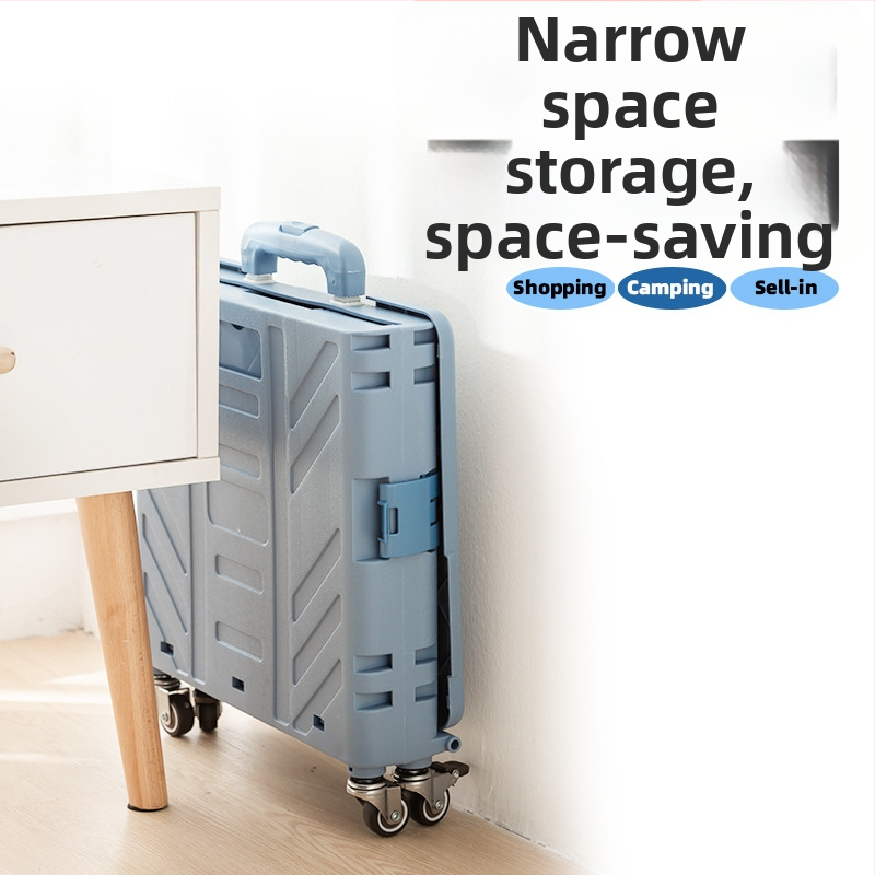 Sklopný prenosný štvorkolesový nákupný vozík, hliníková zliatina, nosnosť 60 kg, hmotnosť 3,2 kg, vyrobené v Zhejiang