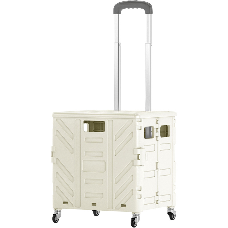 Сгъваема преносима четириколесна пазарска количка, алуминиева сплав, товароподемност 60 кг, тегло 3,2 кг, произведено в Zhejiang