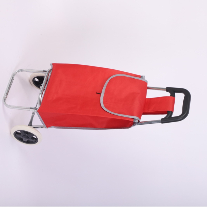 Двуколесна теглеща количка с права дръжка, сгъваема, товар до 30 кг, каркас от галванизирани тръби, персонализиране на лого