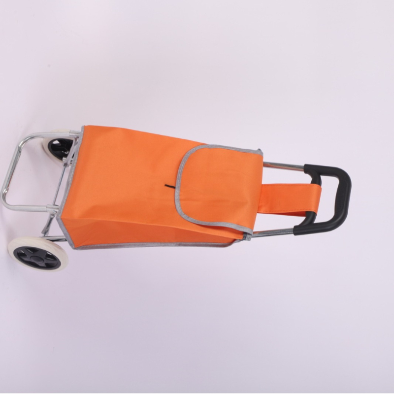 Двуколесна теглеща количка с права дръжка, сгъваема, товар до 30 кг, каркас от галванизирани тръби, персонализиране на лого