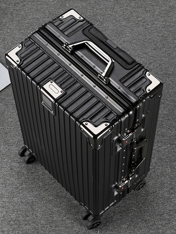 2025 novi model velikog kapaciteta kofera, unisex kofer s 360° kotačićima, aluminijski okvir, polikarbonat, za putovanja i poslovne potrebe, zaključavanje kombinacijskim kodom