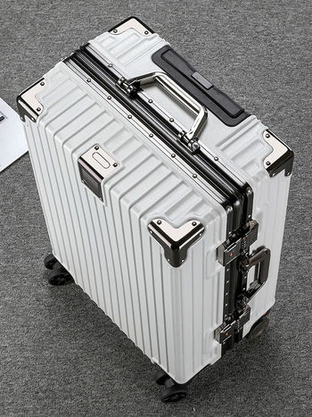 2025 novi model velikog kapaciteta kofera, unisex kofer s 360° kotačićima, aluminijski okvir, polikarbonat, za putovanja i poslovne potrebe, zaključavanje kombinacijskim kodom
