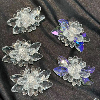 Kristalni cvjetni ukras za cipele s perlama — Model 100118; pogodan za sandale; Brend: Brightness Jewelry; Sezone: ljeto, proljeće, jesen