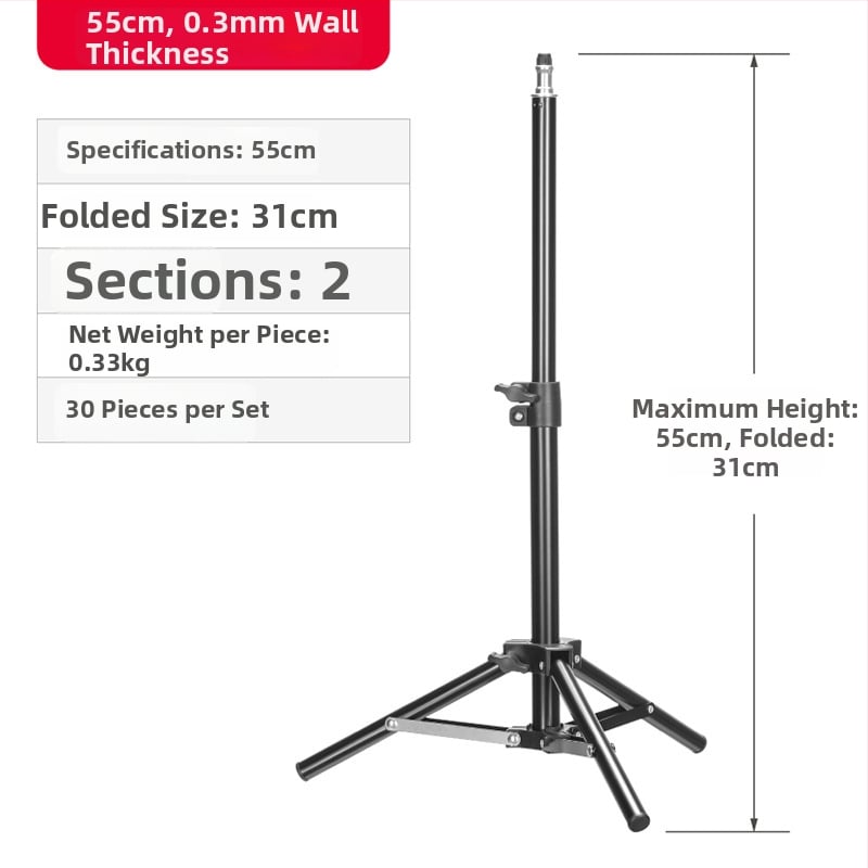 Tusheng Δαπέδια βάση τρίποδου για κινητό τηλέφωνο — Σιδερένια κατασκευή, 0,5 kg, 2–3 τμήματα