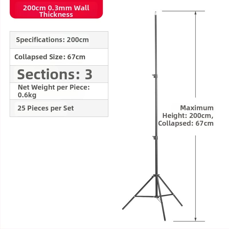 Tusheng Δαπέδια βάση τρίποδου για κινητό τηλέφωνο — Σιδερένια κατασκευή, 0,5 kg, 2–3 τμήματα