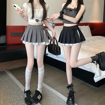 Плисирана мини пола от полиестер, съдържание на полиестер 30–50%, микроеластичност