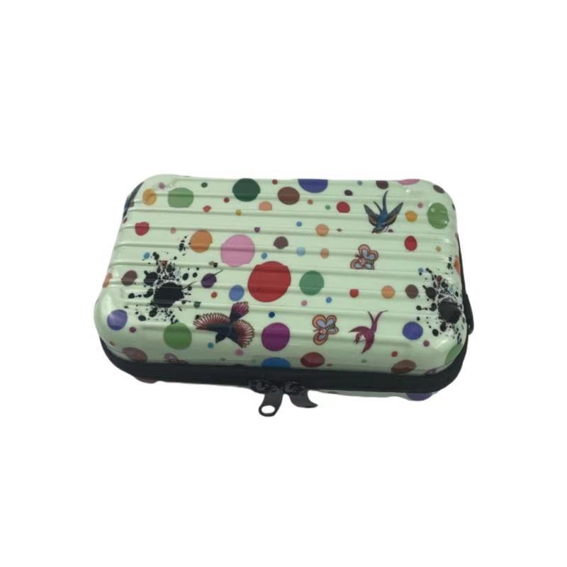 Μίνι τετράγωνη τσάντα με λουρί χιαστί - ABS υλικό, γεωμετρικό μοτίβο, νάιλον επένδυση, αδιάβροχη, υπερ-ελαφριά