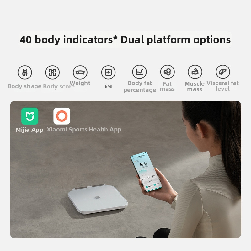 Xiaomi Mijia Vaga za tjelesnu masnoću s osam elektroda S800 – Inteligentna kućna digitalna vaga za težinu i postotak tjelesne masnoće