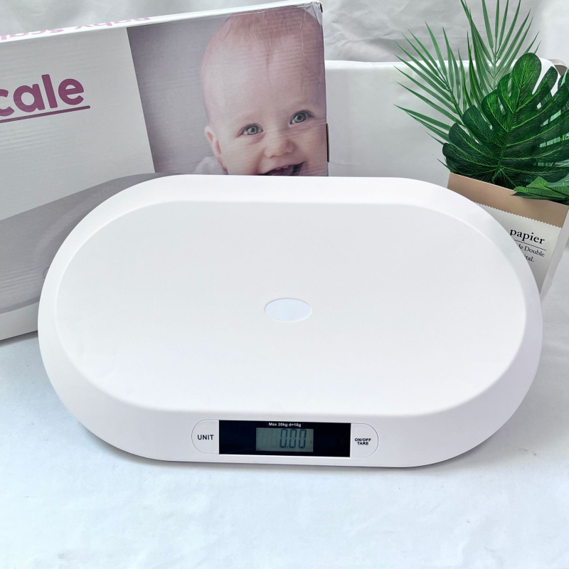 Hengheng Vaga za bebe — Digitalna vaga za mjerenje težine, kapacitet 20 kg, kućna upotreba, minimalistički dizajn, napajanje baterijama (2× AAA)