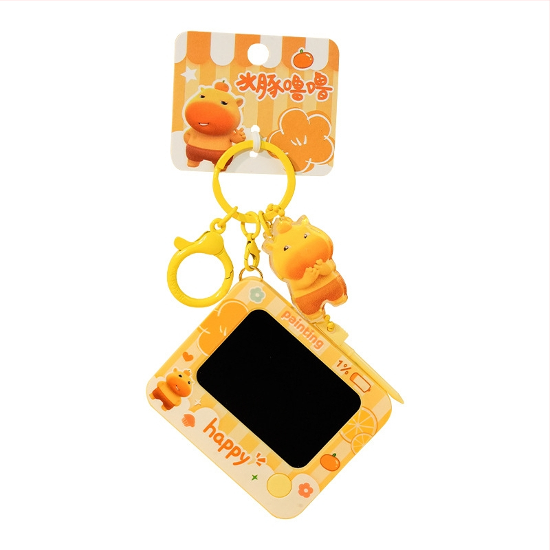 Capybara Lu Lu LCD ploča za crtanje koja se briše, karikatura stil, ABS+hardver, funkcije: torbe i dodaci, ključevi, privjesci