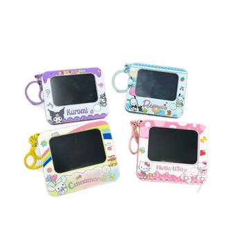 Мини графитна дъска с ключодържател – пластмасова карикатурна играчка за деца, аксесоар за раница