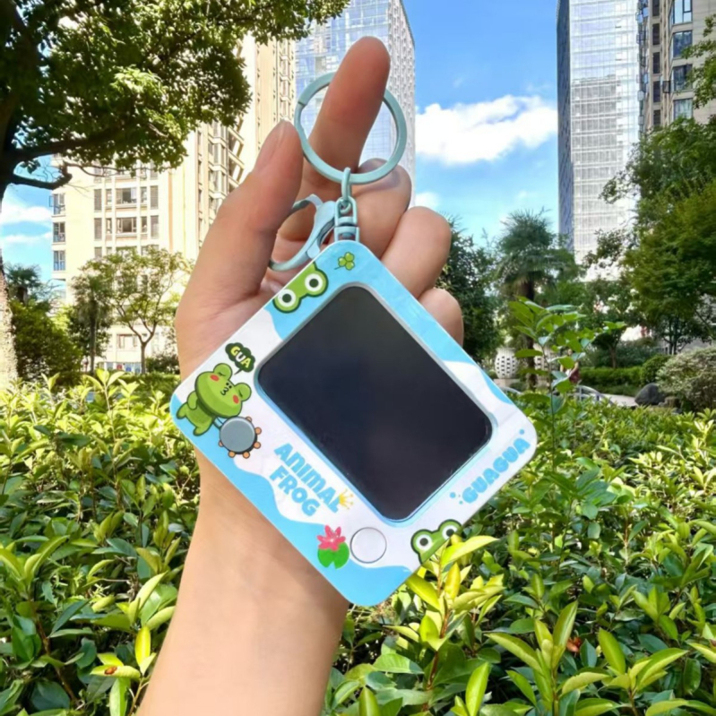 Мини графитна дъска с ключодържател – пластмасова карикатурна играчка за деца, аксесоар за раница