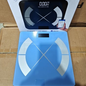 KH vaga za masnoću tijela s Dashan senzorom, kaljeno staklo, Bluetooth, kompatibilno s Androidom i iOS-om