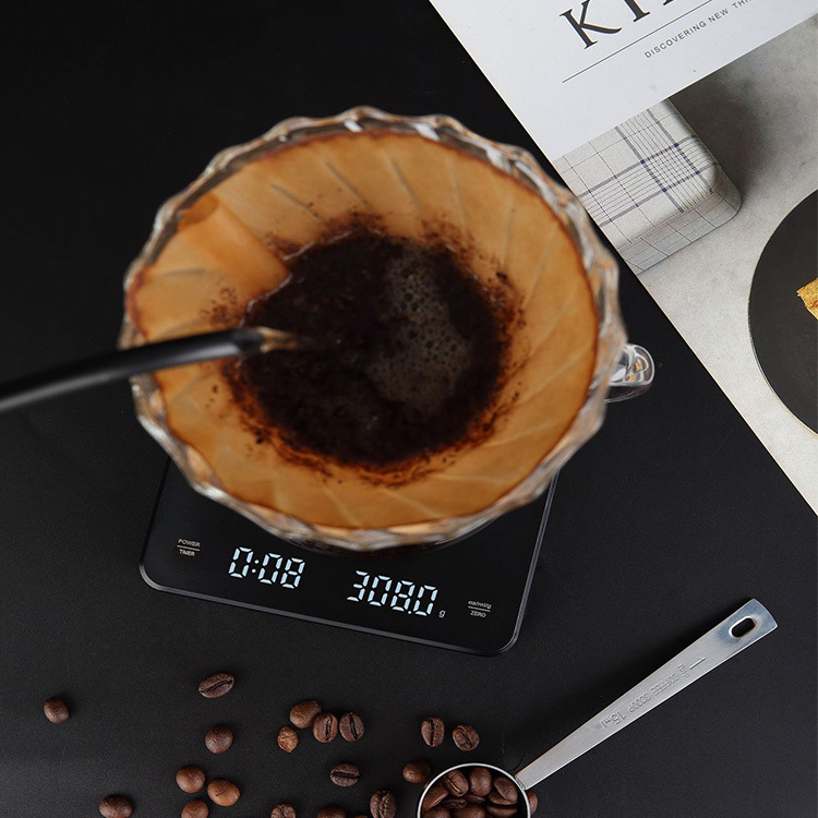 CHANGXIE CX-30 Кухненска електронна везна за кафе, USB захранване, прецизност 0.1 g, диапазон 0.5–3000 g