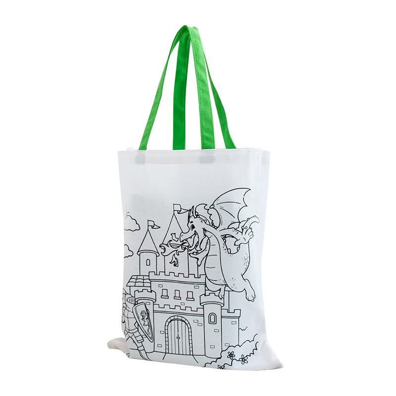 Платнена чанта за DIY рисуване с персонализирано лого; 8A 100% памук, UV дигитален печат и ситопечат; готови запаси и персонализация