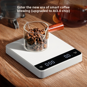 Nabíjateľná váha na kávu, kapacita 3 kg, rýchlonabíjací časovač, inteligentná digitálna kuchynská váha s presnosťou 0,1 g