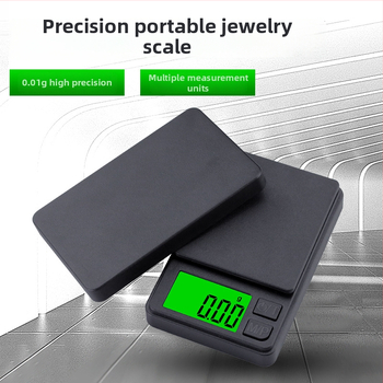 Točna digitalna vaga za nakit, kompaktna elektronička vaga, raspon mjerenja 0,01 g–1 kg, model T2, napajanje s dvije AAA baterije