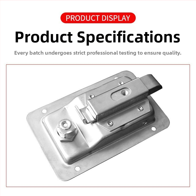 MS866-10 lacăt pentru cutie de unelte de camion, mâner plat, oțel inoxidabil, Costa; potrivit pentru șasiu, dulapuri și dulapuri electrice