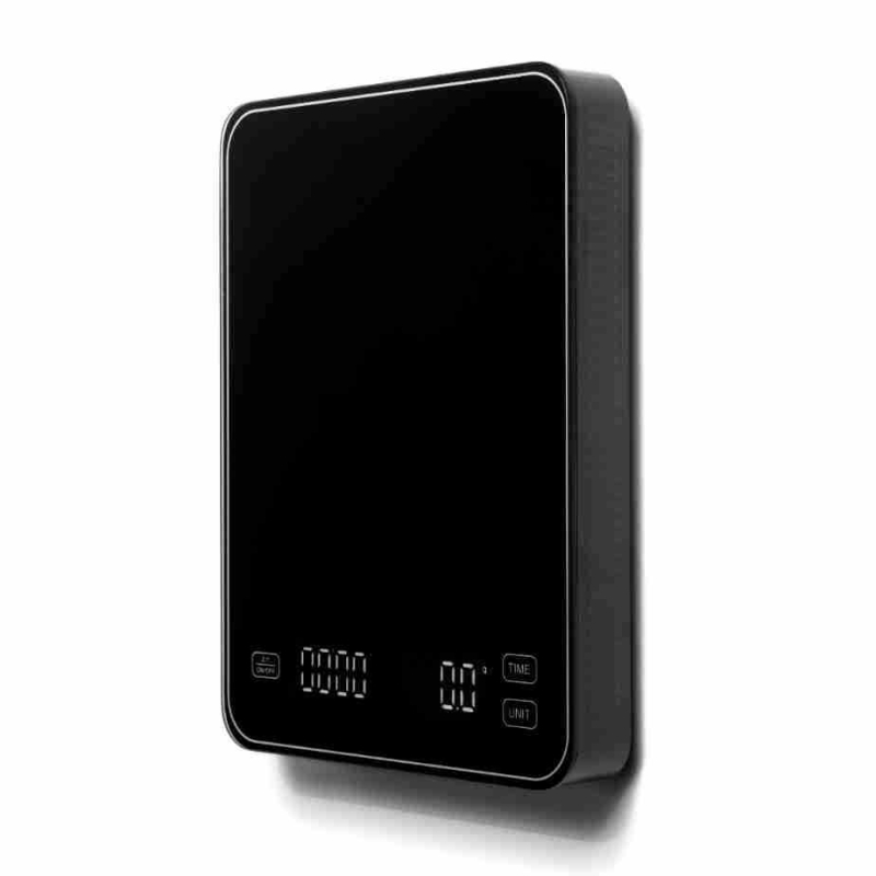Ručno kuhana kava vaga s preciznošću 0,1 g, tijelo od stakla debljine 4 mm i ABS, napajanje USB/3×AAA, model K30H