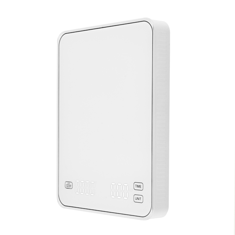 Ručno kuhana kava vaga s preciznošću 0,1 g, tijelo od stakla debljine 4 mm i ABS, napajanje USB/3×AAA, model K30H