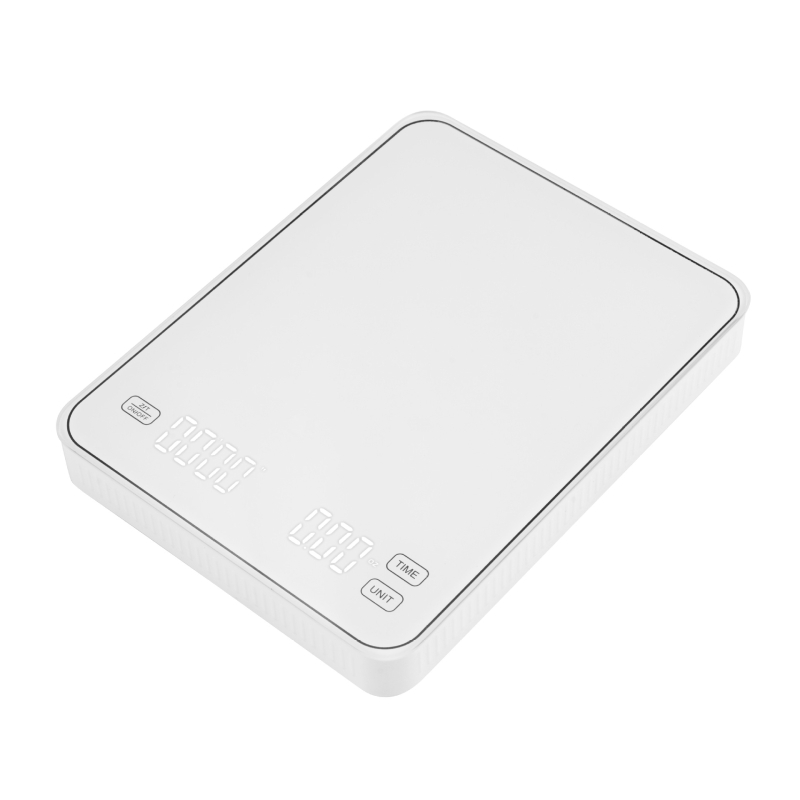 Ručno kuhana kava vaga s preciznošću 0,1 g, tijelo od stakla debljine 4 mm i ABS, napajanje USB/3×AAA, model K30H