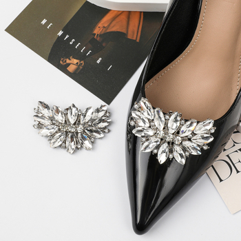 Metalna kopča za cipele s kristalima, model S0084, pogodna za sandale i casual cipele, stil: originalni dizajn kopče, težina 24 g, materijal: cinkov spoj/kristalno staklo