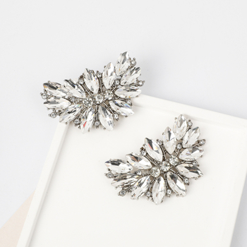 Metalna kopča za cipele s kristalima, model S0084, pogodna za sandale i casual cipele, stil: originalni dizajn kopče, težina 24 g, materijal: cinkov spoj/kristalno staklo