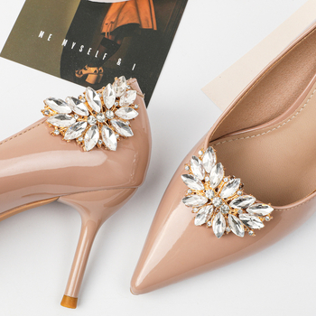 Metalna kopča za cipele s kristalima, model S0084, pogodna za sandale i casual cipele, stil: originalni dizajn kopče, težina 24 g, materijal: cinkov spoj/kristalno staklo