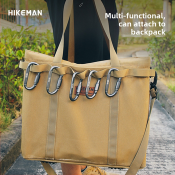 D-typ karabínka z hliníkovej zliatiny so zaisťovacím mechanizmom, pre kempovanie a vonkajšie použitie; vhodná ako prívesok na kľúče a pracka na batoh