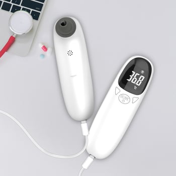 Beebide kõrvatermomeeter, meditsiinilise klassi, nutikas, mudel E01, CE-sertifikaat, Kõrge temperatuuriga alarm, Ajalooliste andmete salvestamine