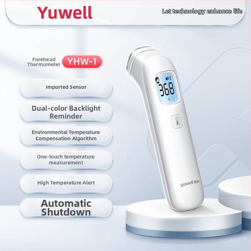 Yuyue YHW-1 infrapunatermomeeter otsmikule temperatuuri mõõtmiseks, meditsiiniline temperatuuri mõõtmine, nutikas kiire loendus