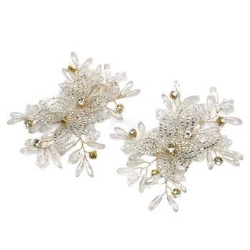 Dodaci za svadbene cipele: model s dva leptira, kristalna cvjetna mašna, ukras na vrhu prsta, za sve sezone