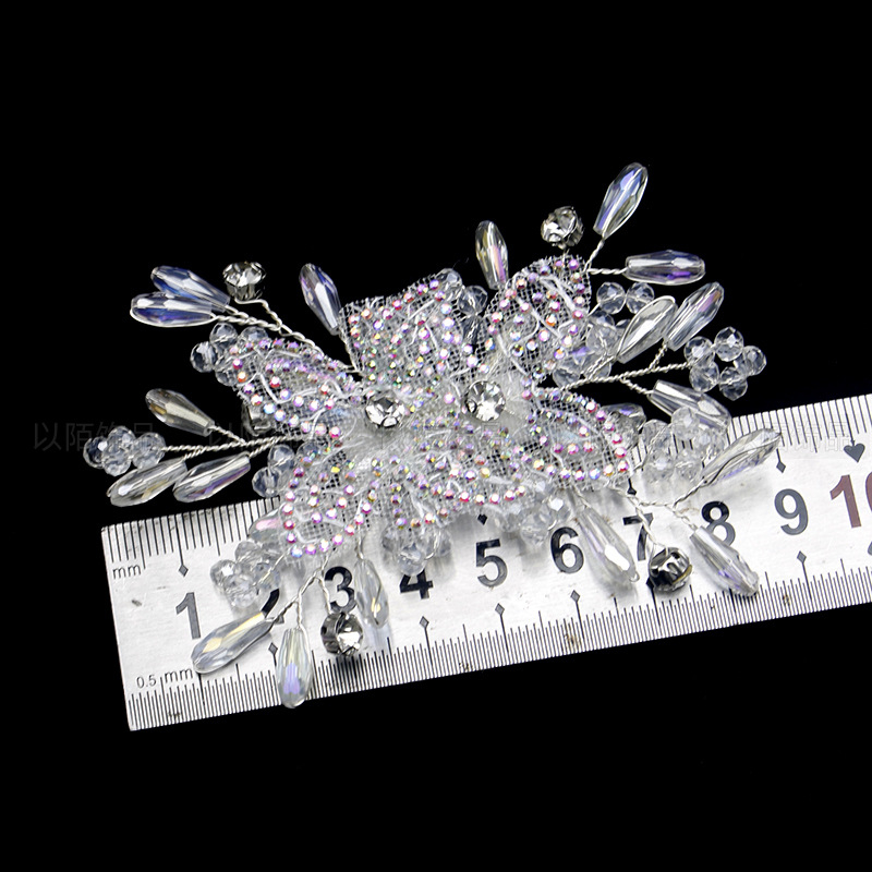 Dodaci za svadbene cipele: model s dva leptira, kristalna cvjetna mašna, ukras na vrhu prsta, za sve sezone