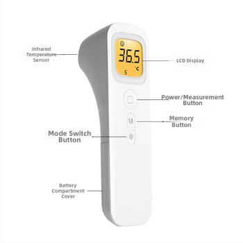 Dayou NX-2000 Infračervený teplomer na čelo s LCD displejom, meranie vzdialenosti 1–5 m, presnosť 0,1°C