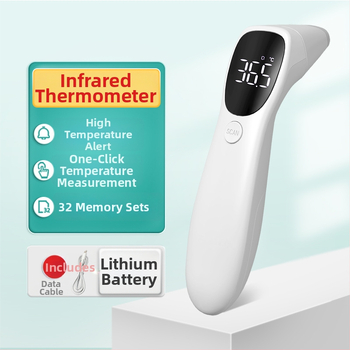 Infračervený teploměr na čelo a ucho, dvojité použitie, LED displej, nabíjateľná Li‑ion batéria 3,7 V, model Aet-r842, hmotnosť 73 g