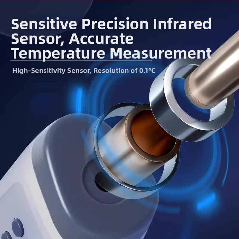 Hainuo IR teploměr na čelo - ručné lekárske, inteligentné nahrávanie, trojfarebné podsvietenie