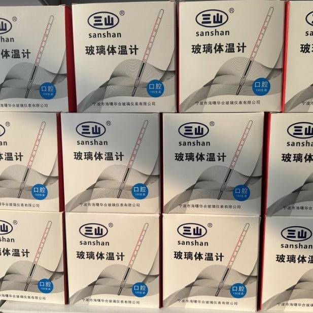Sanshan γυάλινο θερμόμετρο, τριγωνικού σχήματος, για μέτρηση θερμοκρασίας στο στόμα και στη μασχάλη, κατάλληλο για παιδιά και ενήλικες