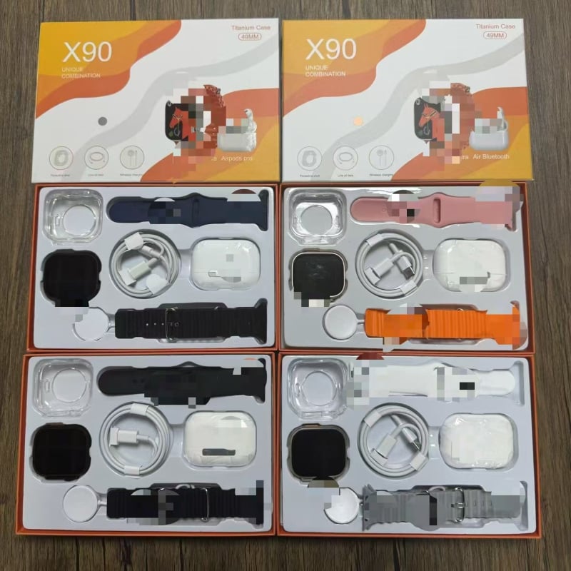 X90 Pet-in-jedan pametni sat s Bluetooth pozivima, praćenjem zdravlja (HR/BP/SpO2), 2,19" AMOLED zaslon, bežično punjenje, vodootporan za svakodnevnu upotrebu