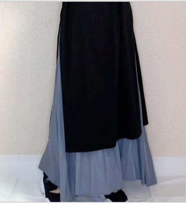 Pamutkeverékből készült hosszú ujjú ruha, kerek nyakú, laza derék