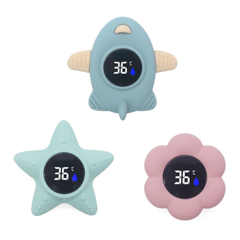 Термометър за вода в бебешката вана с интелигентен HD дисплей, резолюция 1°C, прецизно измерване на температурата