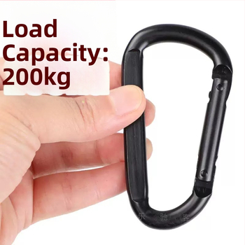 D-tvarovaný železný karabín so zámkom (nosnosť 300, možnosť prispôsobenia)